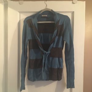 Striped and braided DKNY sweater